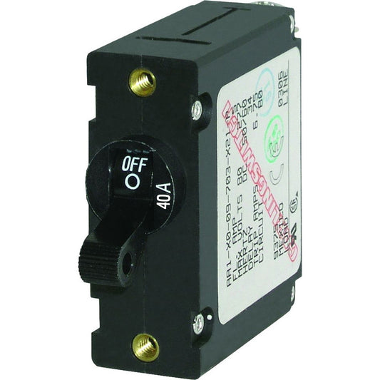 Blue Sea 7224 AC / DC Single Pole Magnetic World Circuit Breaker  -  40 Amp - Reel Draggin' Tackle