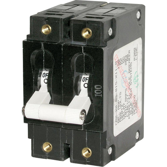Blue Sea 7258 C-Series Double Pole Circuit Breaker - 100A - Reel Draggin' Tackle