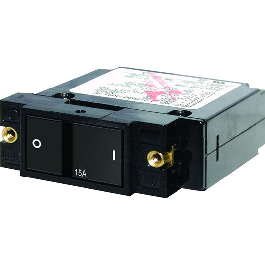 Blue Sea 7404 Single Pole Small Case 2" Flat Rocker Circuit Breaker  -  20 Amp - Reel Draggin' Tackle