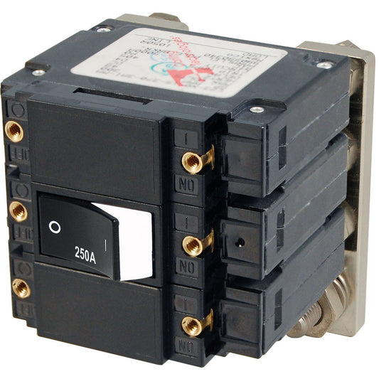 Blue Sea 7477 C - Series Flat Circuit Breaker, Single and Double Pole  -  250 Amp - Reel Draggin' Tackle