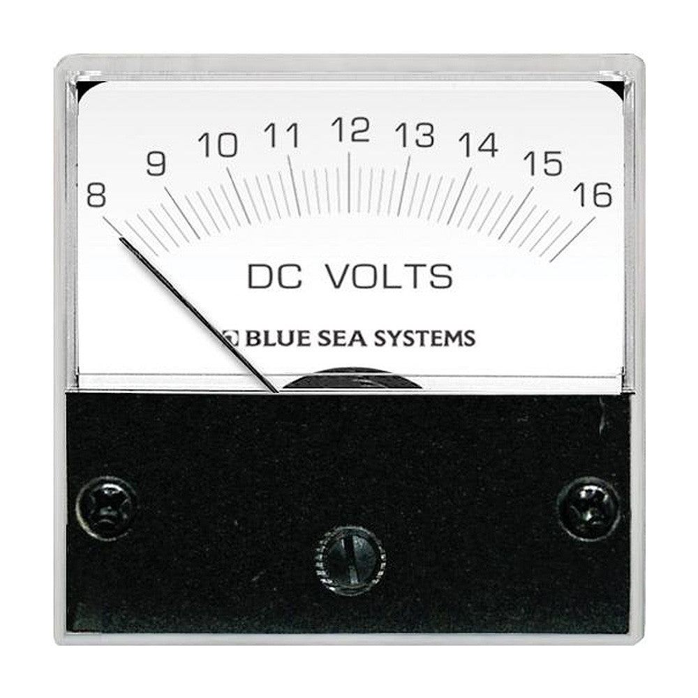 Blue Sea 8028 DC Analog Micro Voltmeter - 2&#34; Face, 8-16 Volts DC - Reel Draggin' Tackle