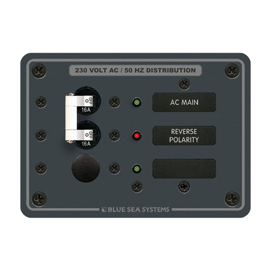 Blue Sea 8129 AC Main + Branch A-Series Toggle Circuit Breaker Panel (230V) - Main + 1 Position - Reel Draggin' Tackle
