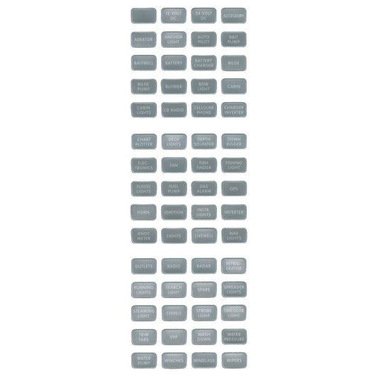 Blue Sea 8217 Grey Small Format Label Kit - 60 Labels - Reel Draggin' Tackle - 1