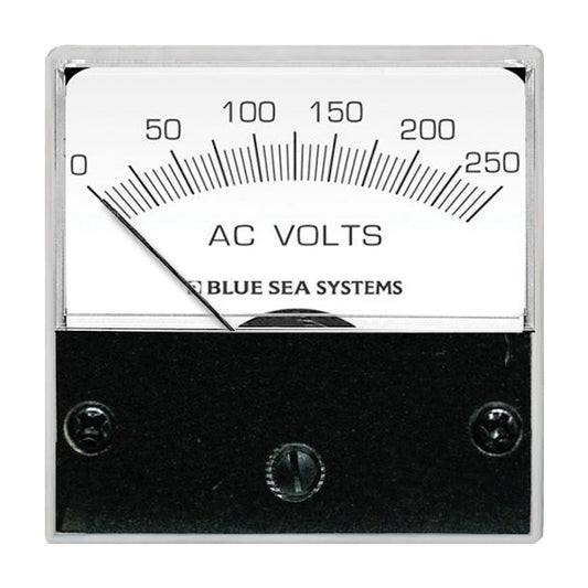 Blue Sea 8245 AC Analog Micro Voltmeter - 2" Face, 0-250 Volts AC - Reel Draggin' Tackle