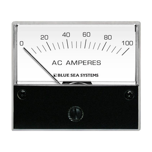 Blue Sea 8258 AC Analog Ammeter - 2-3/4" Face, 0-100 Amperes AC - Reel Draggin' Tackle