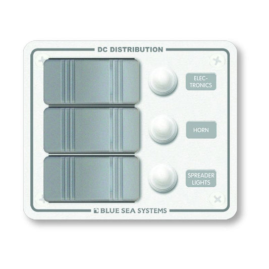 Blue Sea 8274 Water Resistant Panel - 3 Position - White - Vertical Mount - Reel Draggin' Tackle