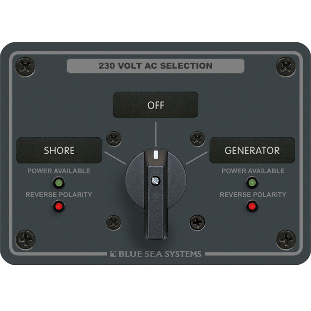 Blue Sea 8359 AC Rotary Switch Panel 30 Ampere 2 Positions + OFF, 2 Pole - Reel Draggin' Tackle