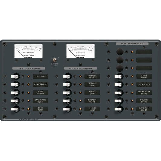 Blue Sea 8378 DC 18 Position Panel - White - Reel Draggin' Tackle