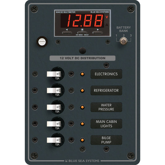 Blue Sea 8401 DC 5 Position w/Multi-Function Meter - Reel Draggin' Tackle