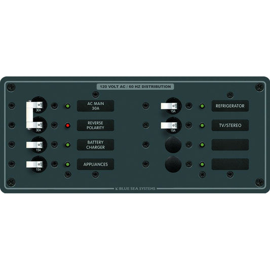 Blue Sea 8412 AC Main + 6 Positions - White - Reel Draggin' Tackle