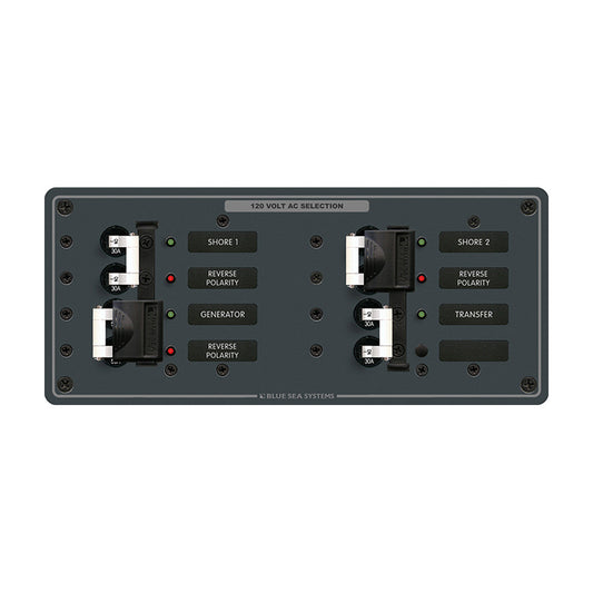 Blue Sea 8498 Breaker Panel - AC 3 Sources - White - Reel Draggin' Tackle
