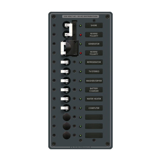 Blue Sea 3566 AC Toggle Source Selector (230V) - 2 Sources + 9 Positions - Reel Draggin' Tackle
