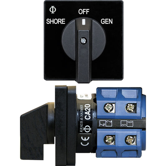 Blue Sea 9009 Switch, AC 120VAC 32A OFF +2 Position - Reel Draggin' Tackle