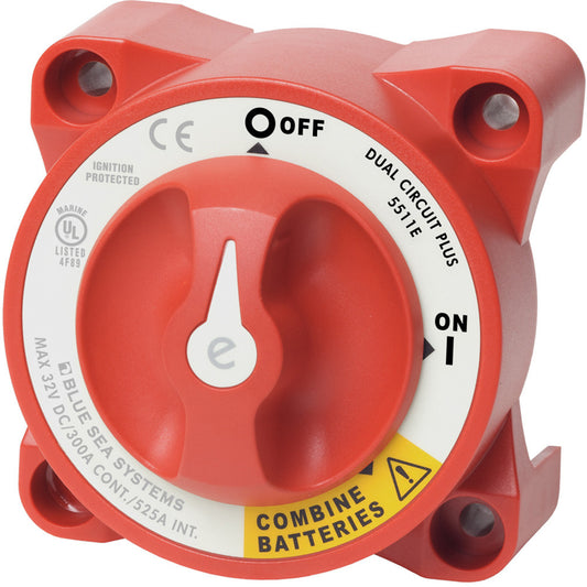 Blue Sea 5511e e-Series Dual Circuit Plus Battery Switch - Reel Draggin' Tackle