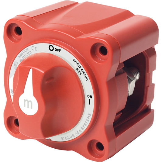 Blue Sea 6006 m-Series (Mini) Battery Switch Single Circuit ON/OFF Red - Reel Draggin' Tackle - 1