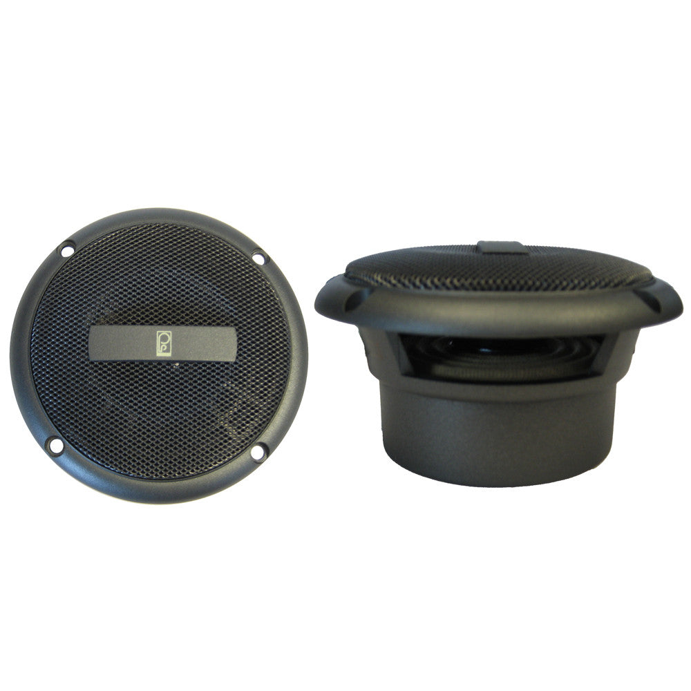 PolyPlanar 3&#34; Round Flush-Mount Compnent Speakers - (Pair) Gray - Reel Draggin' Tackle