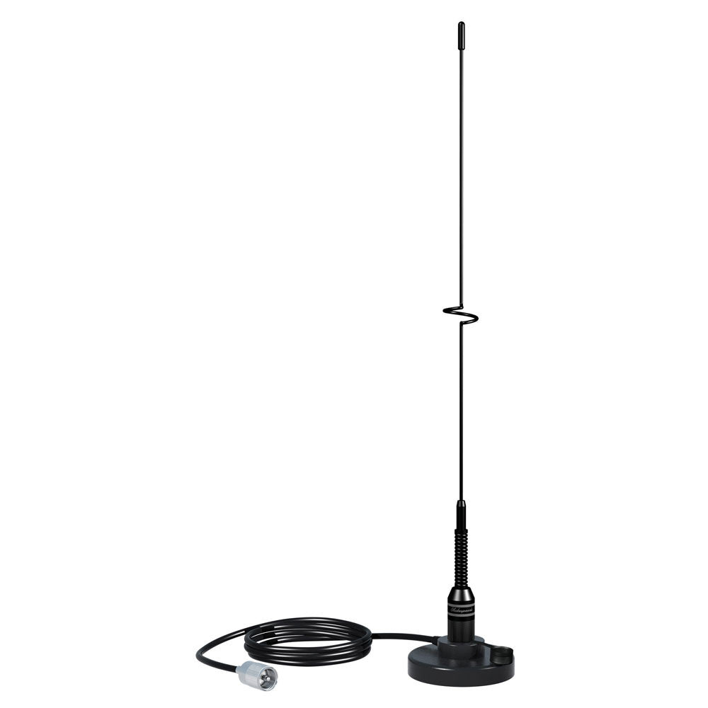 Shakespeare VHF 19&#34; 5218 Black SS Whip Antenna - Magnetic Mount - Reel Draggin' Tackle