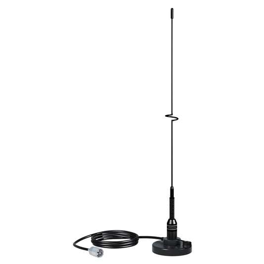 Shakespeare VHF 19" 5218 Black SS Whip Antenna - Magnetic Mount - Reel Draggin' Tackle