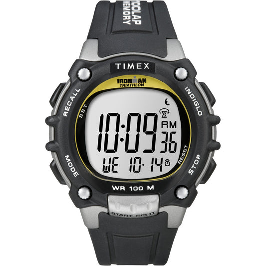 Timex Ironman Traditional 100-Lap - Black/Silver/Yellow Watch - Reel Draggin' Tackle