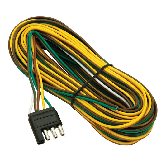 Wesbar 4-Way Flat 25 FT. Trailer End - Wishbone Harness - 3 FT. Ground - Reel Draggin' Tackle