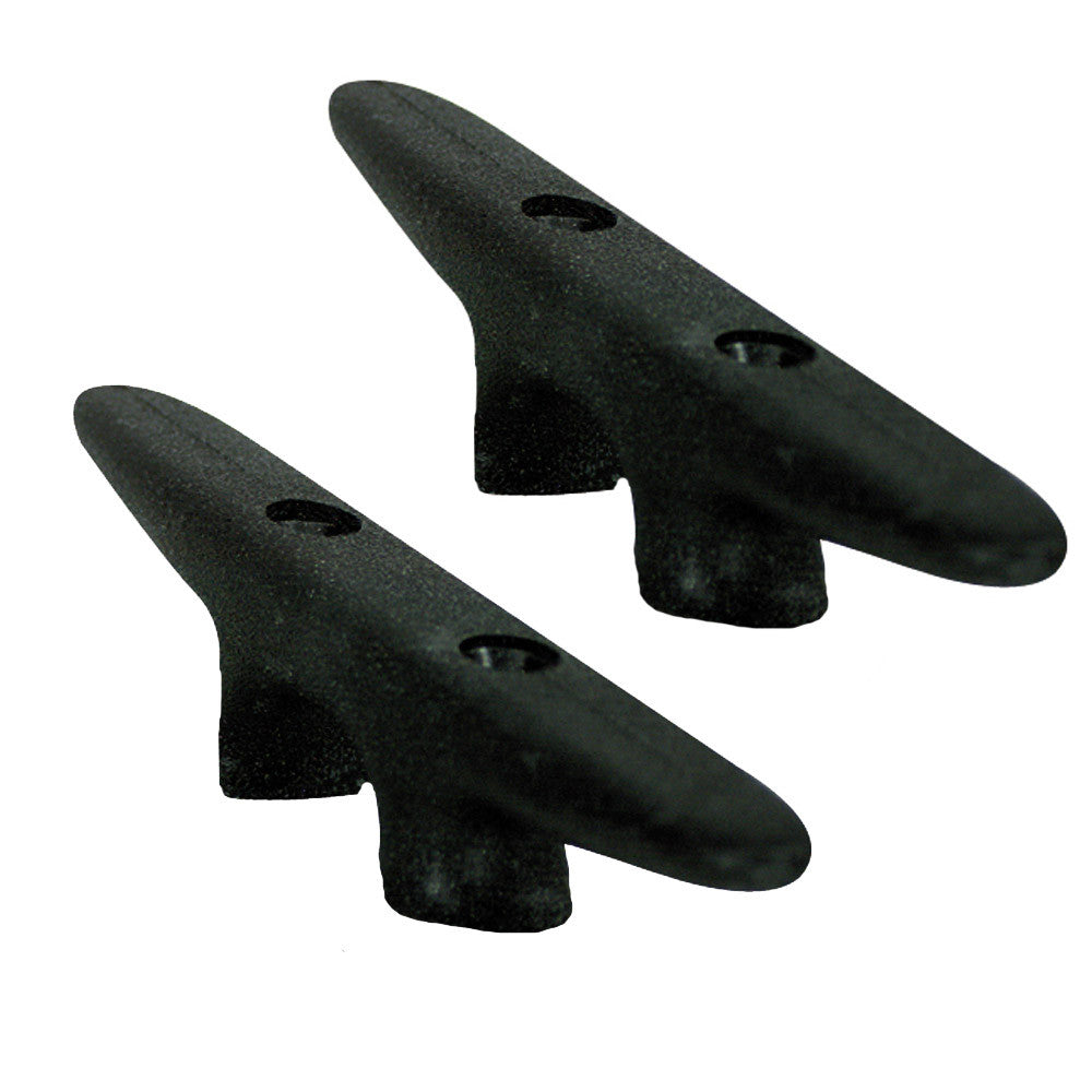 Whitecap Black Nylon Cleat 6&#34; Pair - Reel Draggin' Tackle