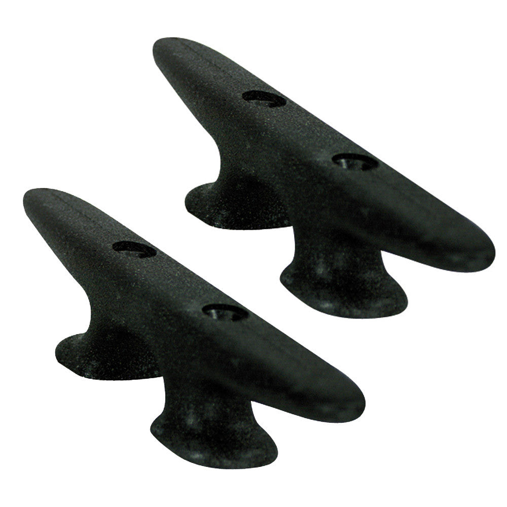 Whitecap Black Nylon Cleat 8&#34; Pair - Reel Draggin' Tackle