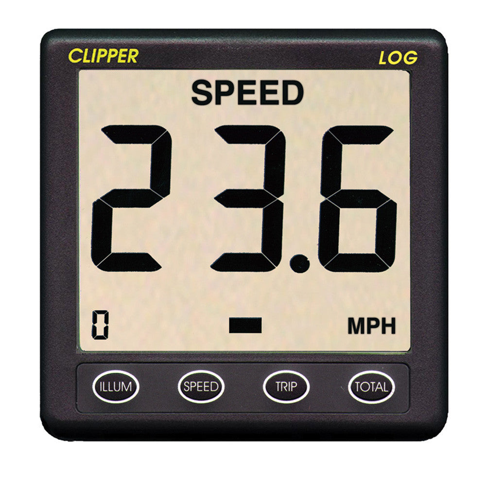 Clipper Speed Log Instrument w/Transducer & Cover - Reel Draggin' Tackle