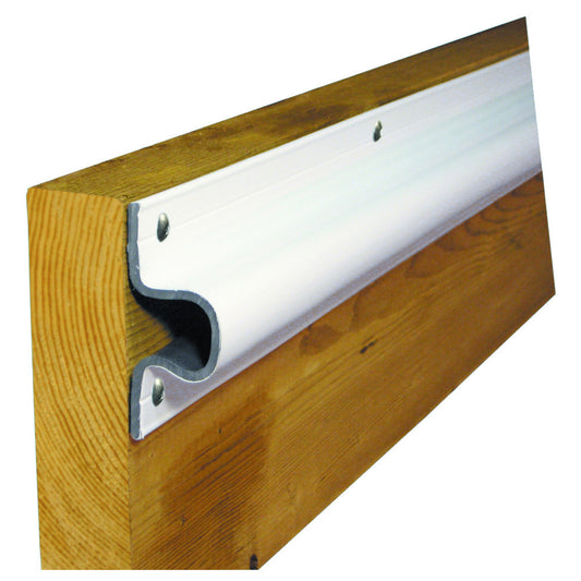 Dock Edge "C" Guard Economy PVC Profiles 10ft Roll - White - Reel Draggin' Tackle