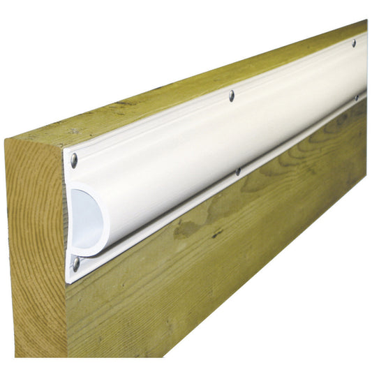 Dock Edge Standard "D" PVC Profile 16ft Roll - White - Reel Draggin' Tackle