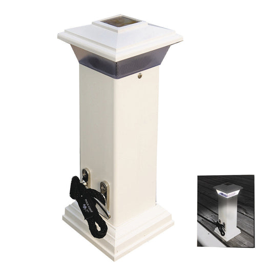 Dock Edge Cleatlite Solar Dock Light w/SS Mooring Cleat 12" - Reel Draggin' Tackle
