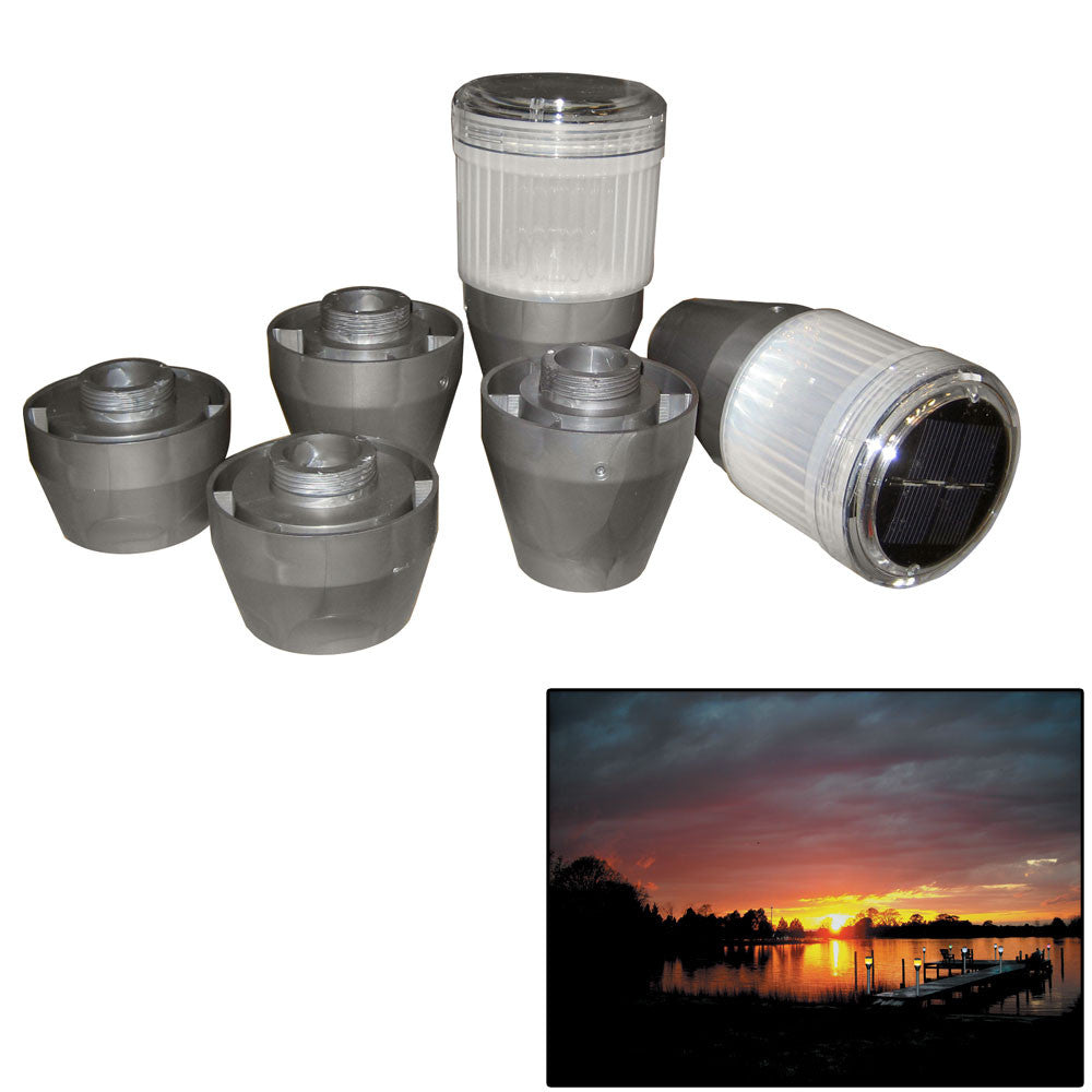Dock Edge Postlite Solar LED Post Light 2pk - Reel Draggin' Tackle