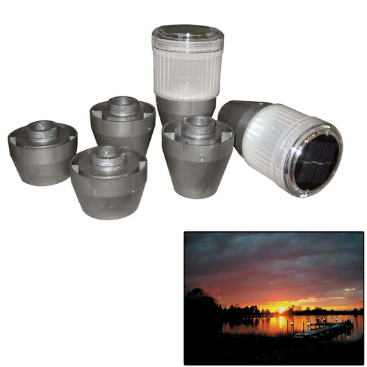 Dock Edge Postlite Solar LED Post Light 2pk - Reel Draggin' Tackle