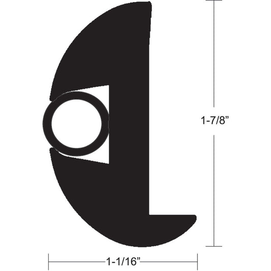 TACO Flex Vinyl Rub Rail Kit - Black w/Black Insert - 50' - 1-7/8" x 1-1/16" - Reel Draggin' Tackle