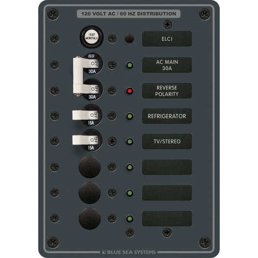 Blue Sea 8101 ELCI GFCI Panel AC 5 Position - Reel Draggin' Tackle