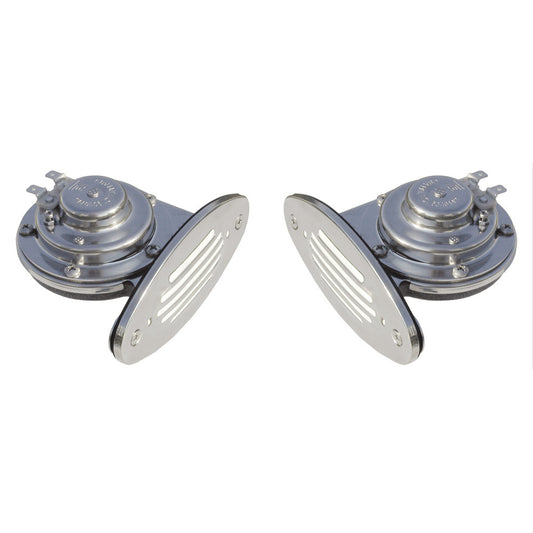 Ongaro Mini Dual Drop-In Horn w/SS Grills High & Low Pitch - Reel Draggin' Tackle