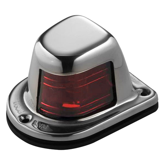 Attwood 1-Mile Deck Mount, Red Sidelight - 12V - Stainless Steel Housing - Reel Draggin' Tackle