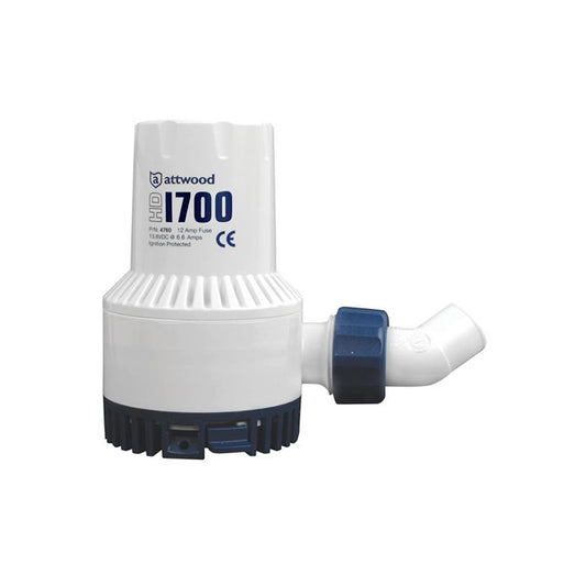 Attwood Heavy-Duty Bilge Pump 1700 Series - 12V - 1700 GPH - Reel Draggin' Tackle