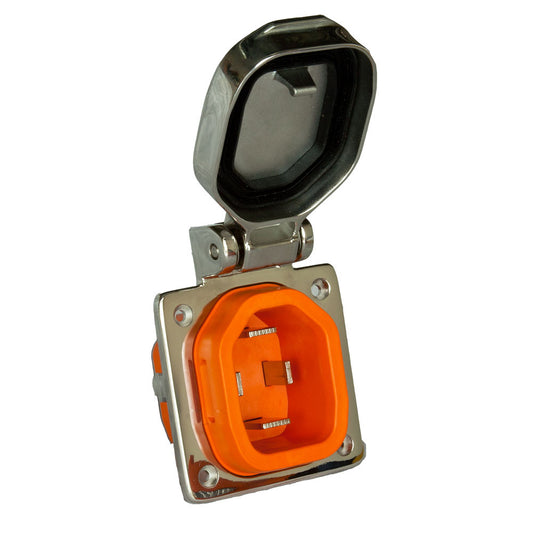 SmartPlug 50 Amp Boatside Inlet - Stainless Steel - Reel Draggin' Tackle
