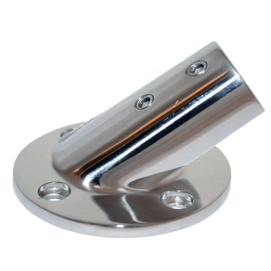 Whitecap 1" O.D. 30° Round Base SS Rail Fitting - Reel Draggin' Tackle
