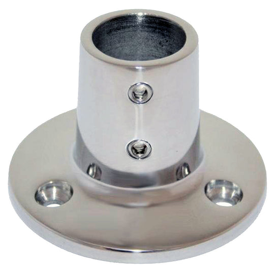 Whitecap 1" O.D. 90° Round Base SS Rail Fitting - Reel Draggin' Tackle