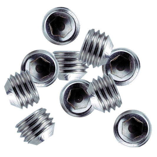 Whitecap ¼"-28 Thread SS Set Screws - 10 Pack - Reel Draggin' Tackle