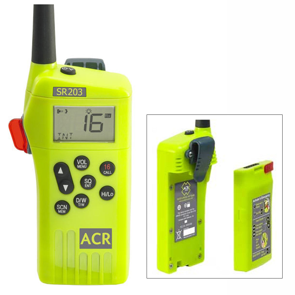 ACR SR203 GMDSS Survival Radio w/Replaceable Lithium Battery - Reel Draggin' Tackle