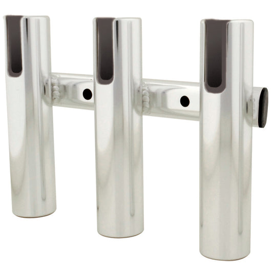 TACO 3-Rod Holder Rack - Brushed Aluminum - Reel Draggin' Tackle