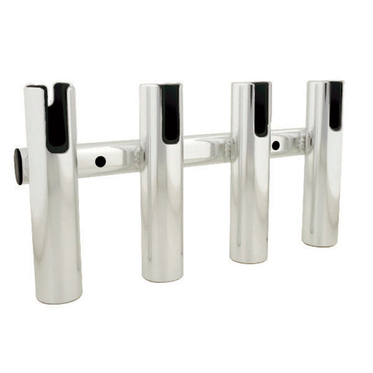 TACO 4-Rod Holder Rack - Brushed Aluminum - Reel Draggin' Tackle