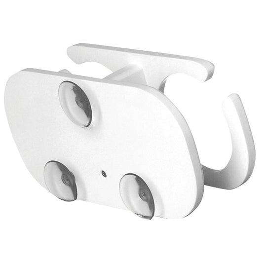 TACO 2-Drink Poly Cup Holder w/Suction Cup Mounts - White - Reel Draggin' Tackle