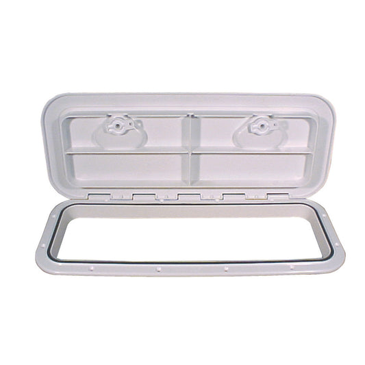 Beckson 10x24" Flush Hatch Horizontal or Vertical - White - Reel Draggin' Tackle