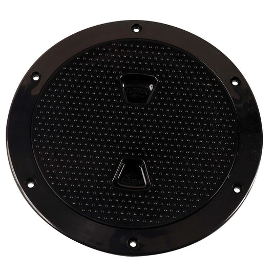 Beckson 6" Non-Skid Screw-Out Deck Plate - Black - Reel Draggin' Tackle