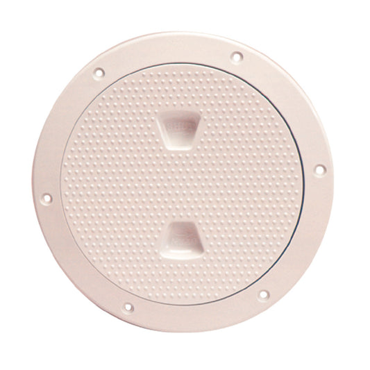 Beckson 6" Non-Skid Screw-Out Deck Plate - Beige - Reel Draggin' Tackle