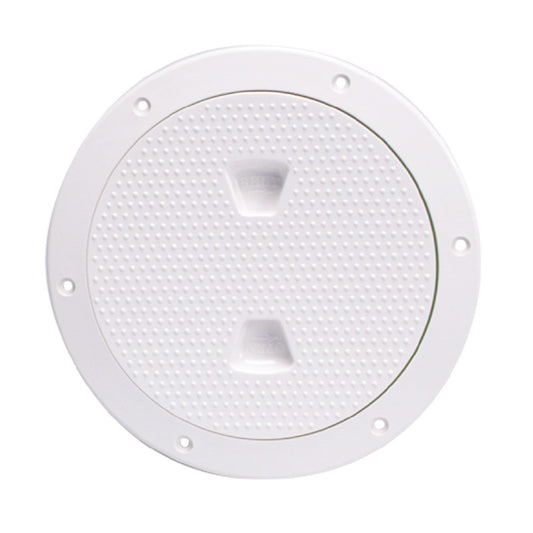 Beckson 6" Non-Skid Screw-Out Deck Plate - White - Reel Draggin' Tackle