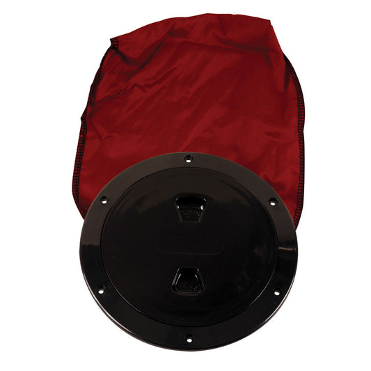 Beckson 6" Stow-Away Deck Plate - Black w/12" Bag - Reel Draggin' Tackle